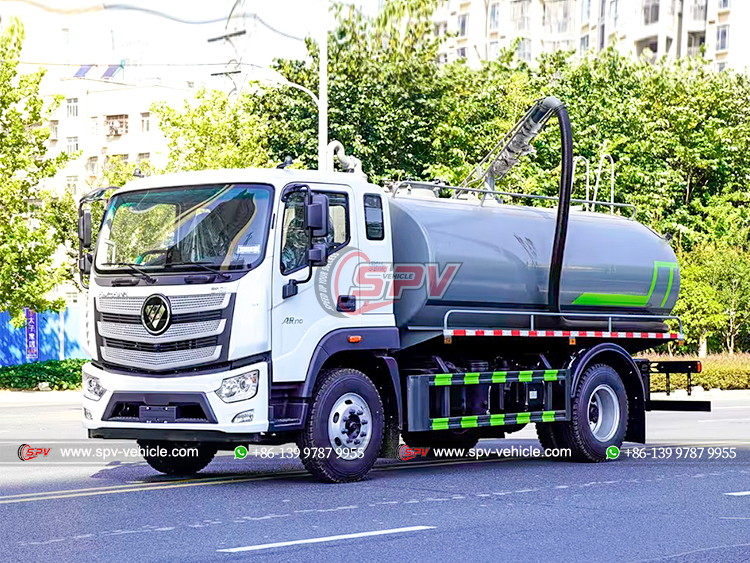 FOTON 12,000 Litres Septic Vacuum Truck- Front Left Side